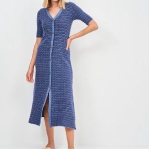 Zara Metallic Tweed Sweater Dress